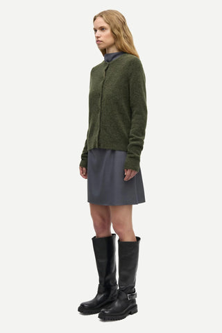Samsoe Nor Short Cardigan in Forest Night