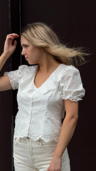 Heartloom Zelda Top - Eggshell