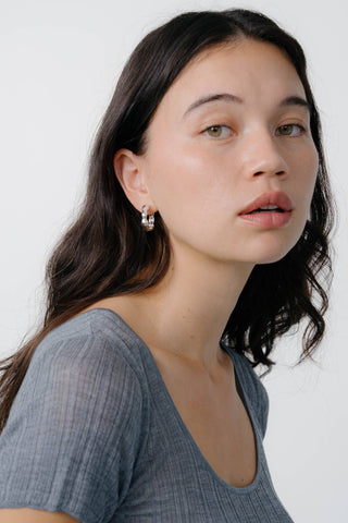 Kara Yoo Medium Lara Hoops Gold Plated Brass