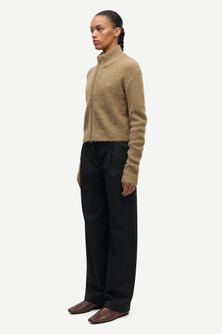 Samsoe Sajeanne Cardigan in Lead Gray