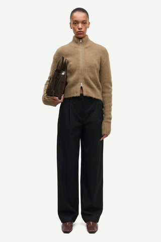 Samsoe Sajeanne Cardigan in Lead Gray