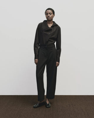 Mijeong Park Pleated Barrel Leg Pants - Black