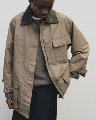 Mijeong Park Contrast Collar Work Jacket - Dark Beige