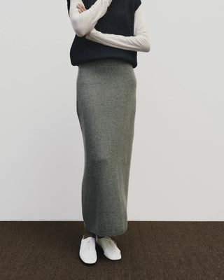 Mijeong Park Cashmere Blend Knit Midi Skirt - Gray