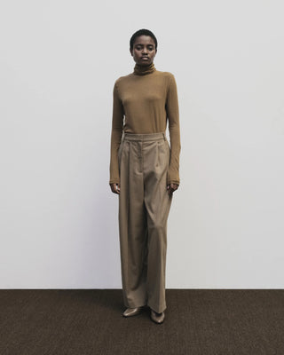 Mijeong Park Roll Neck Jersey Top - Light Brown