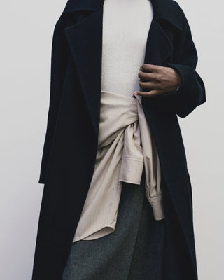 Mijeong Park Belted Wool Coat - Navy
