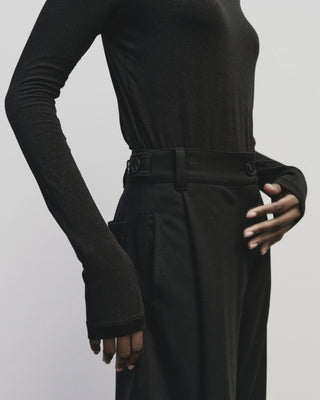 Mijeong Park Pleated Barrel Leg Pants - Black