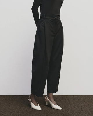 Mijeong Park Pleated Barrel Leg Pants - Black