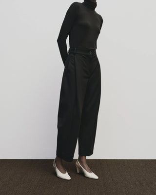 Mijeong Park Pleated Barrel Leg Pants - Black