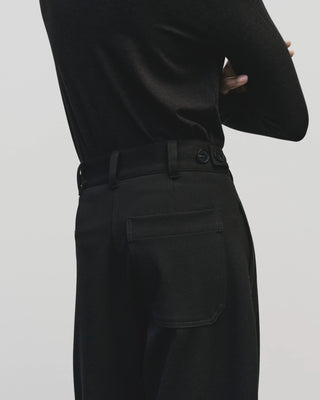 Mijeong Park Pleated Barrel Leg Pants - Black