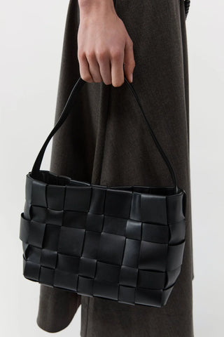 St Agni Woven Mini Tote - Black