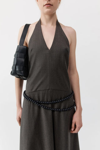 St Agni Woven Mini Tote - Black