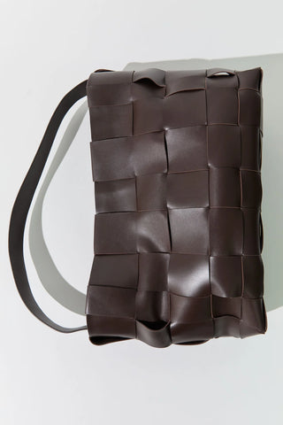 St Agni Woven Mini Tote - Chocolate