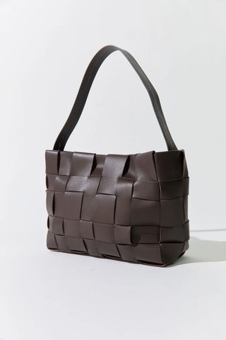 St Agni Woven Mini Tote - Chocolate
