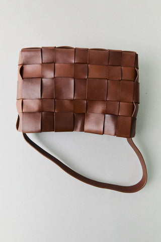 St. Agni Woven Mini Tote - Chestnut