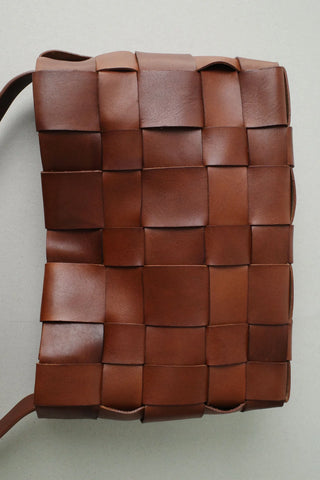 St. Agni Woven Mini Tote - Chestnut