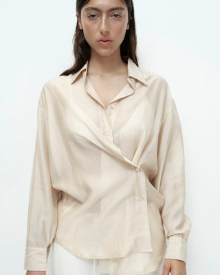 Mijeong Park Semi Sheer Shirt - Beige