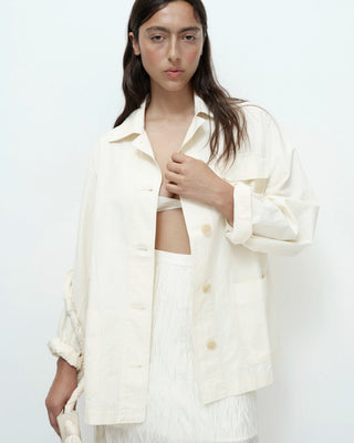 Mijeong Park Linen Work Jacket - Cream