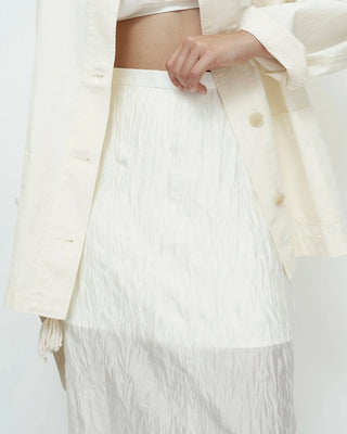 Mijeong Park Crinkled Midi Skirt - Ivory