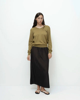 Mijeong Park Drawstring Midi Skirt - Black