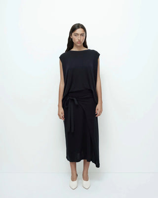 Mijeong Park Drape Back Knit Top - Navy