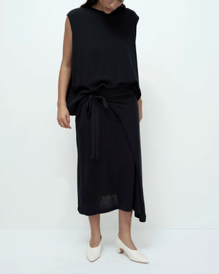 Mijeong Park Wrap Knit Skirt - Navy