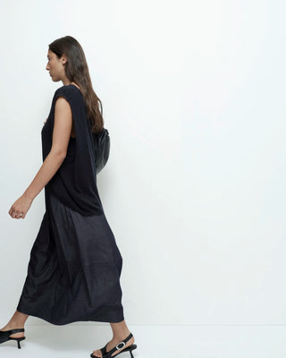 Mijeong Park Drape Back Knit Top - Navy