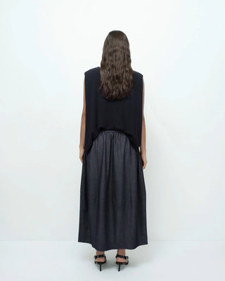 Mijeong Park Drape Back Knit Top - Navy
