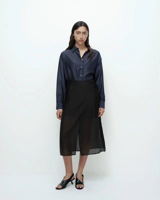Mijeong Park Semi Sheer Shirt - Navy