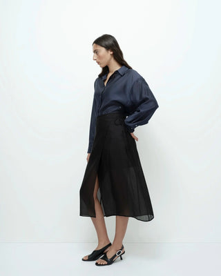 Mijeong Park Semi Sheer Shirt - Navy