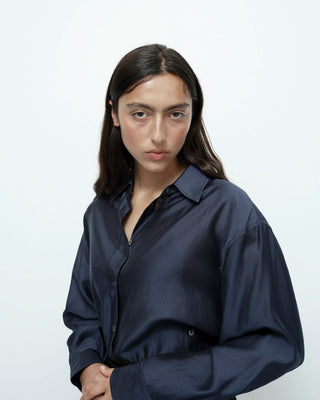 Mijeong Park Semi Sheer Shirt - Navy