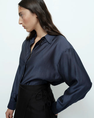 Mijeong Park Semi Sheer Shirt - Navy