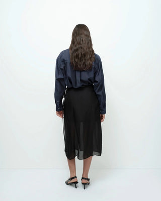 Mijeong Park Semi Sheer Shirt - Navy