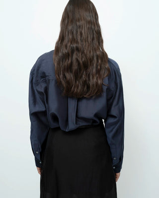 Mijeong Park Semi Sheer Shirt - Navy