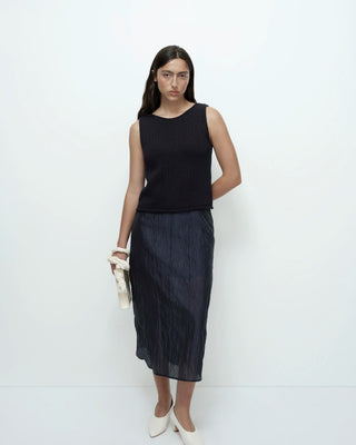 Mijeong Park Boat Neck Knit Tank - Navy