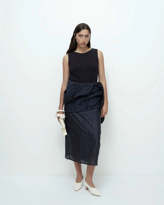 Mijeong Park Boat Neck Knit Tank - Navy