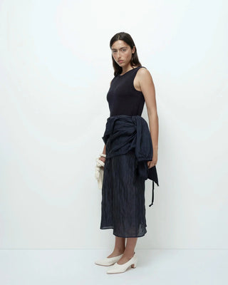 Mijeong Park Boat Neck Knit Tank - Navy