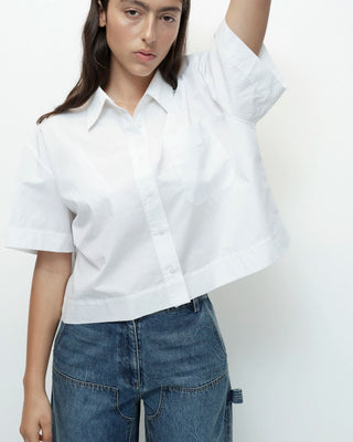 Mijeong Park Short Sleeve Cotton Shirt - White