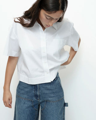 Mijeong Park Short Sleeve Cotton Shirt - White