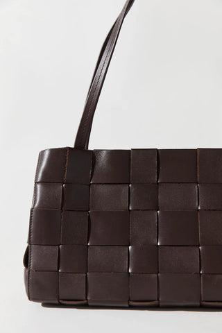 St. Agni Slim Woven Tote - Chocolate