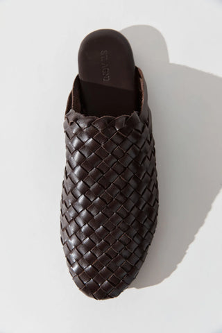 St. Agni Bunto Woven Slides - Chocolate