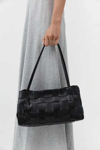 St. Agni Slim Woven Tote - Black