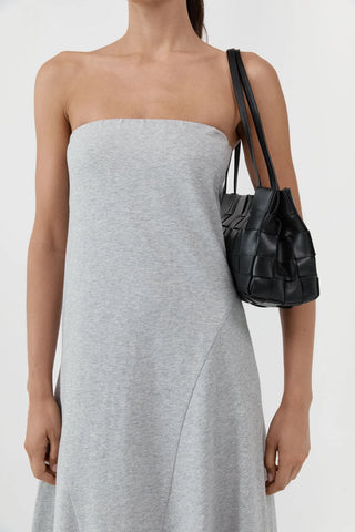 St. Agni Slim Woven Tote - Black