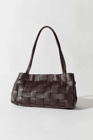 St. Agni Slim Woven Tote - Chocolate