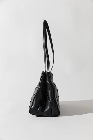 St. Agni Slim Woven Tote - Black