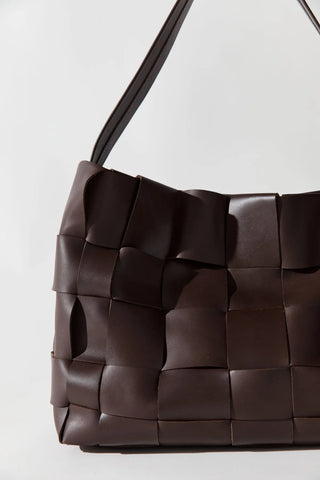 St. Agni Woven Large Tote - Chocolate