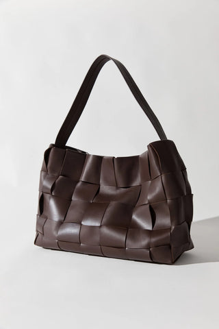 St. Agni Woven Large Tote - Chocolate