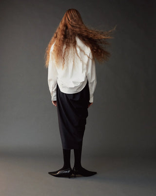 Mijeong Park Asymmetric Cotton Shirt in White