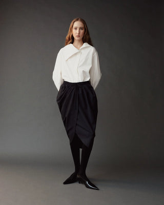 Mijeong Park Asymmetric Cotton Shirt in White