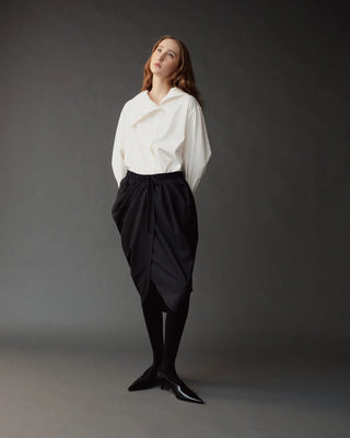 Mijeong Park Asymmetric Cotton Shirt in White